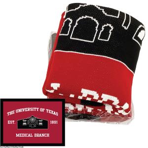 Image of UTMB Old Red Knit Blanket